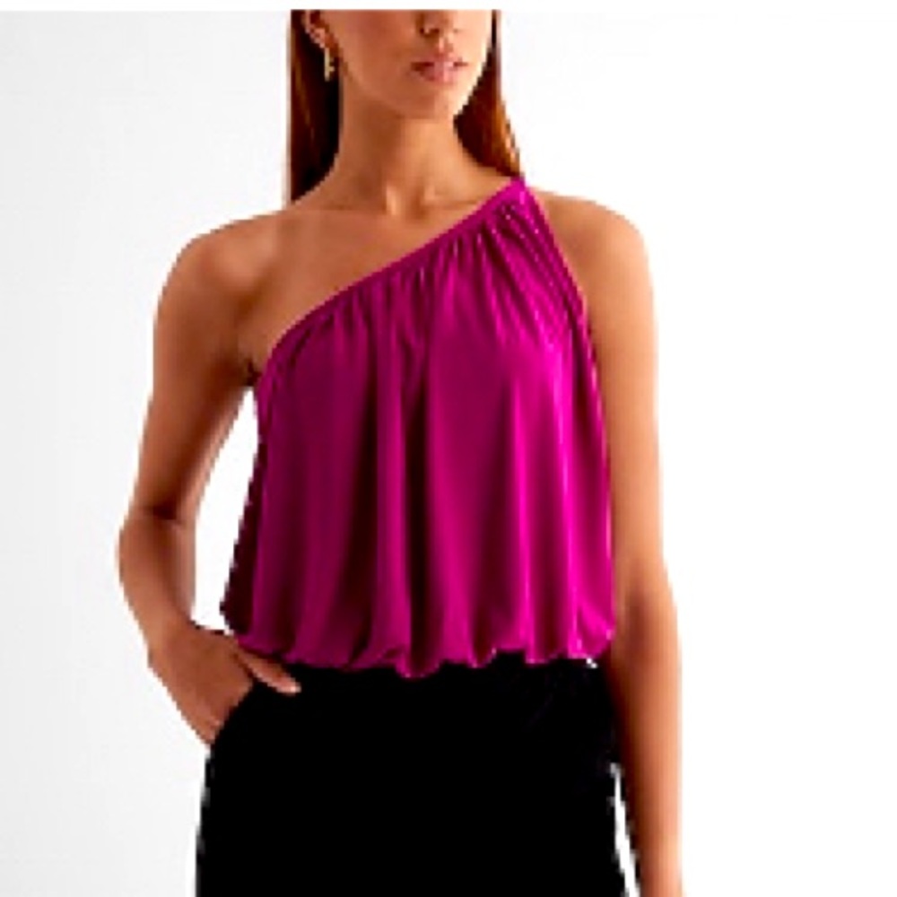 🩵Skimming One Shoulder Drapped Tank Top